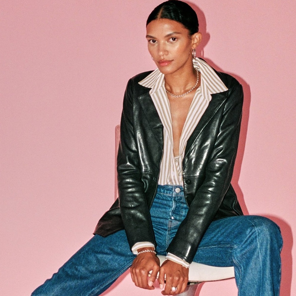 REFORMATION| Veda Bowery Leather Blazer